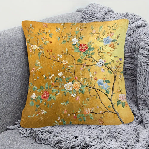 CHINESE PATTERN FLORAL CUSHION COVER