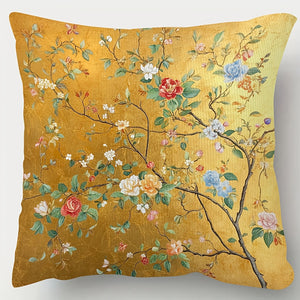 CHINESE PATTERN FLORAL CUSHION COVER