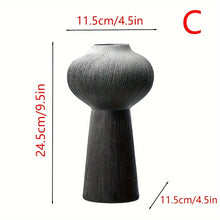 Black and white ceramic vase