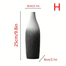 Black and white ceramic vase