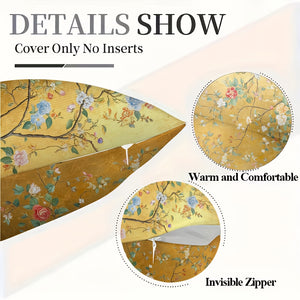 CHINESE PATTERN FLORAL CUSHION COVER