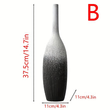 Black and white ceramic vase