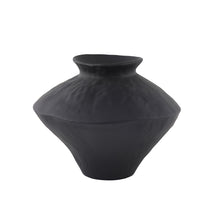 Metallic vase gold white and black
