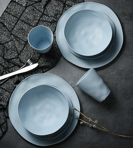 8pcs Bamboo Dishware Set