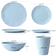 8pcs Bamboo Dishware Set