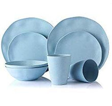8pcs Bamboo Dishware Set