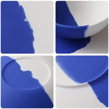 Bamboo plates blue