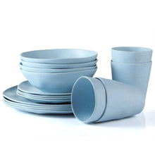 8pcs Bamboo Dishware Set