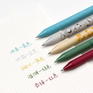 Gel Pens Set Retro Vintage Retractable Pen