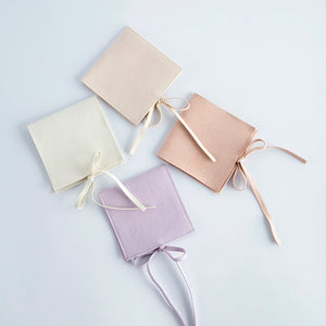 5pcs Jewelery Gift Bag Microfiber Jewellry Pouch with Ribbon Envelope Gift Packaging Organizer Bag for Ring Earrings Necklace
