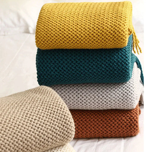 Nordic Knitted Shawl Sofa Blanket