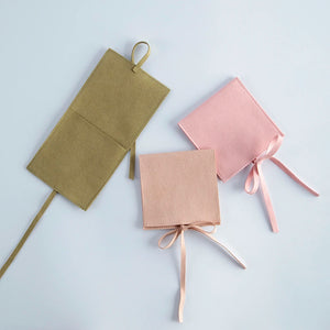5pcs Jewelery Gift Bag Microfiber Jewellry Pouch with Ribbon Envelope Gift Packaging Organizer Bag for Ring Earrings Necklace