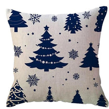 Coussin Noel Bleu