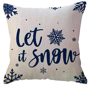 Coussin Noel Bleu