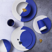 Bamboo plates blue